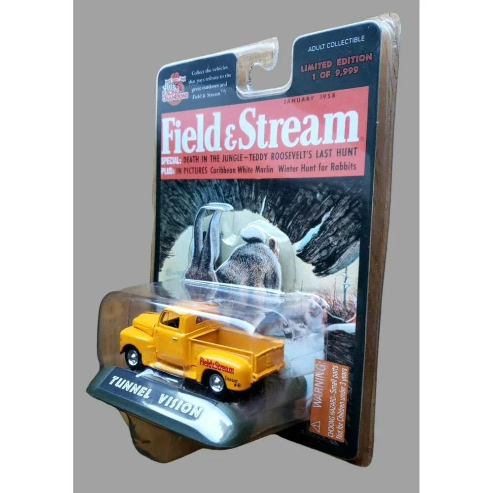 1999 Racing Champions TUNNEL VISION Yellow Pickup Truck Field & Stream Issue #8